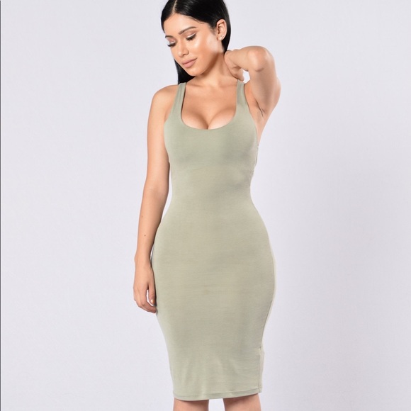 *NEW* Olive Midi Dress - Picture 2 of 3